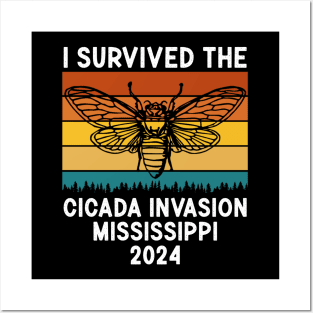 I Survived The Cicada Invasion Mississippi 2024 Posters and Art
